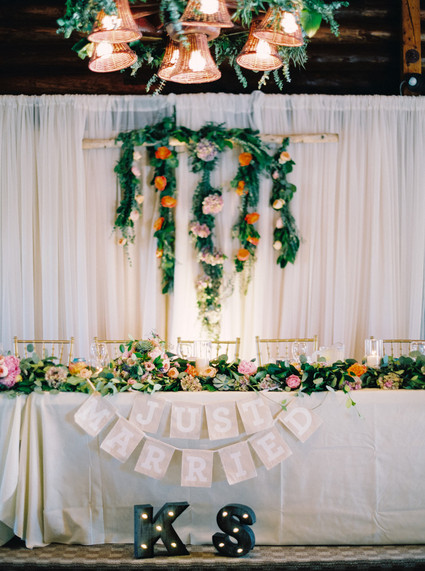 Head table backdrop