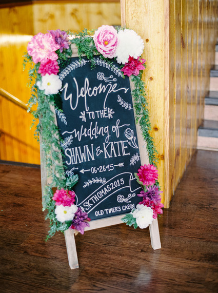 Chalkboard signage