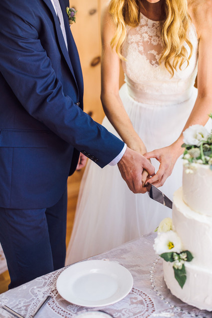 Cutting the cake portrait