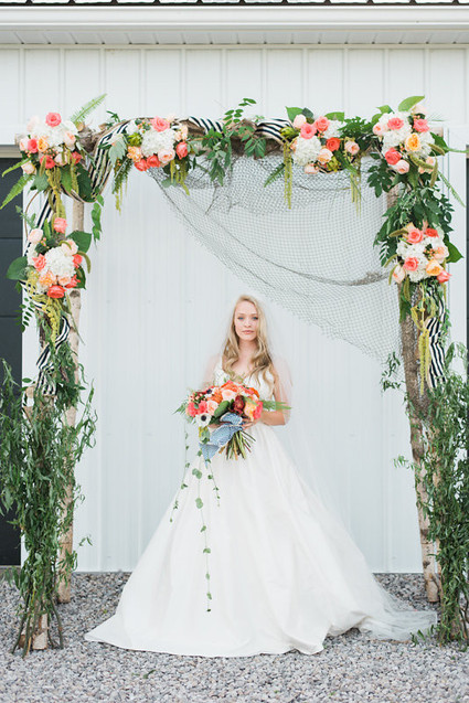 Floral ceremony altar