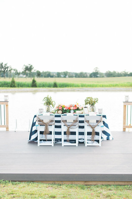 Nautical wedding tablescape