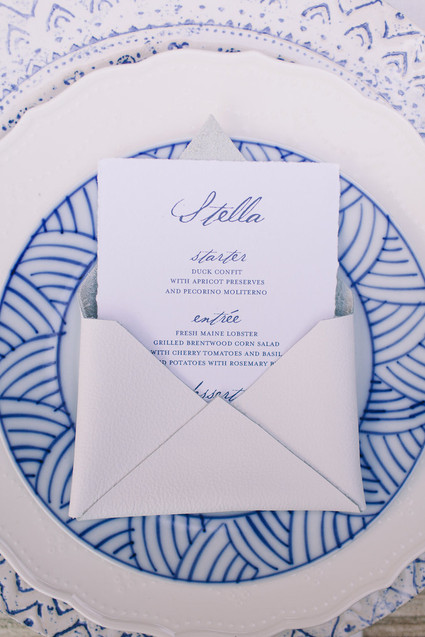 Wedding menu