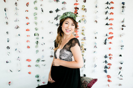 floral maternity photos