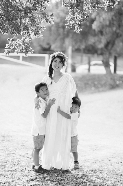 mother son maternity photos