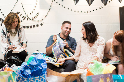 black and white baby shower