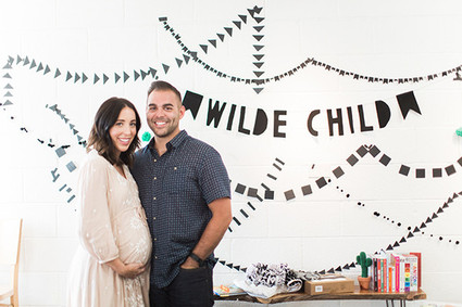 black and white baby shower