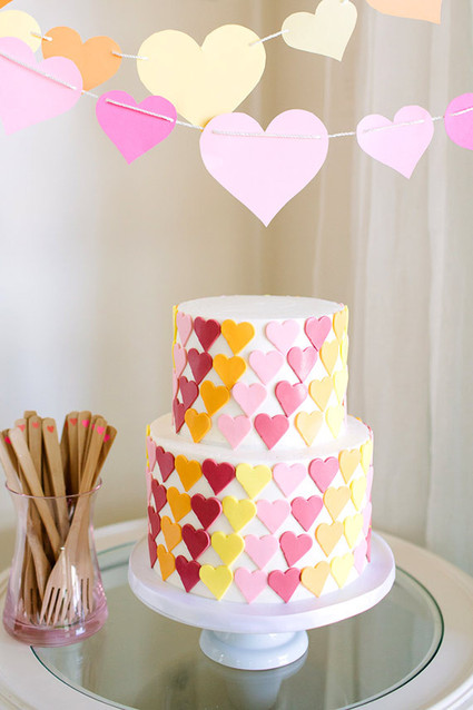 heart birthday cake