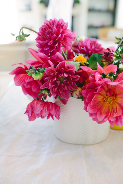 bright pink florals