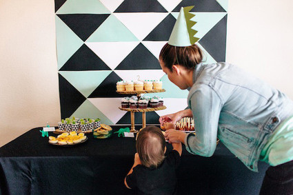 Modern dinosaur birthday party