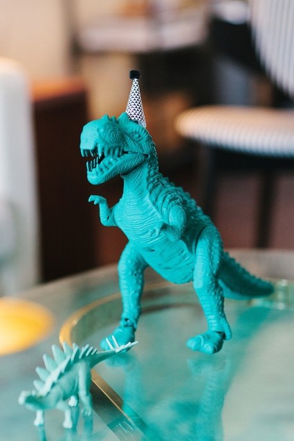 Modern dinosaur birthday party