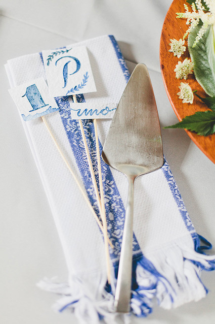 blue and white birthday party