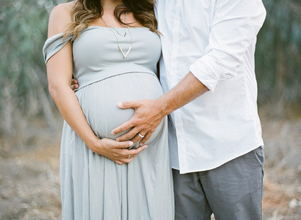 Family maternity photos in San Diego