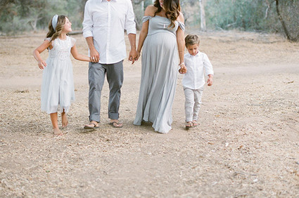 Family maternity photos in San Diego
