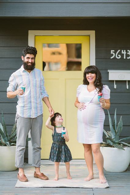 Modern family maternity photos