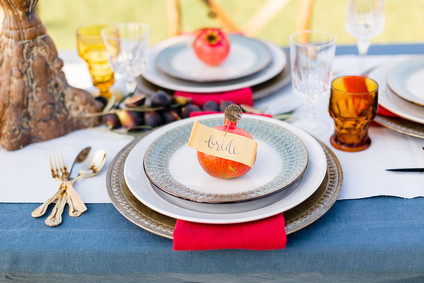Fall wedding place setting