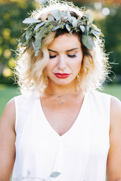 Bridesmaid's flower crown