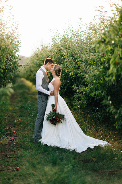 Fall wedding portrait