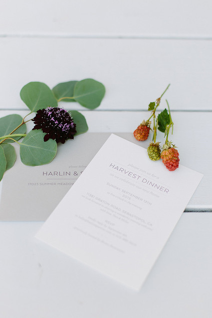 Harvest dinner party invitation
