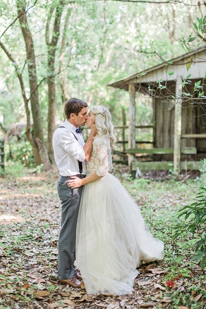 Outdoor wedding portrait