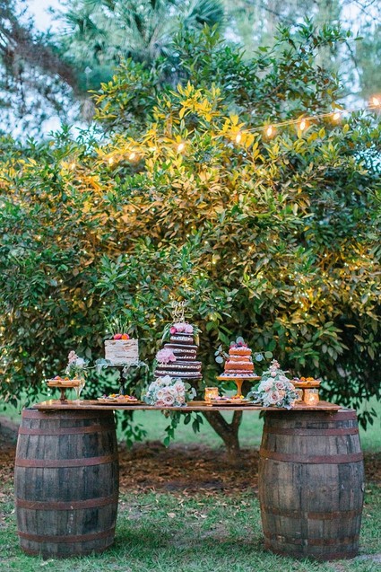 Rustic dessert table