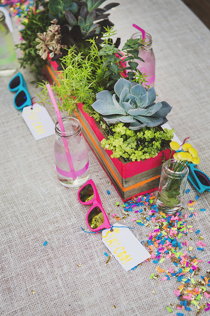 Neon birthday party for twins