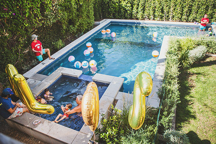 neon pool party for kids