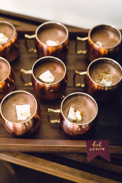 Hot chocolate wedding cocktails
