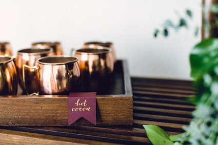 Hot chocolate wedding cocktails