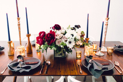 Winter tablescape