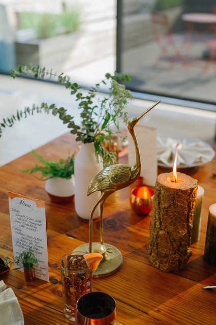 Modern wedding table decor