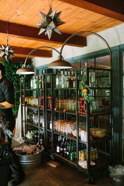 Backyard wedding bar