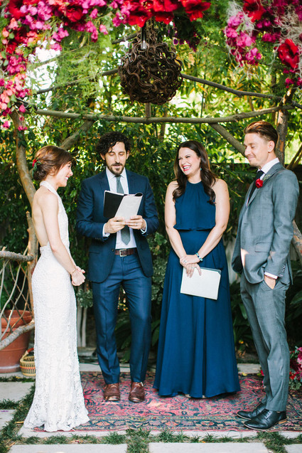 Backyard fiesta wedding ceremony