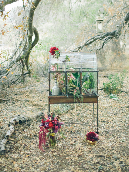 Forest wedding decor