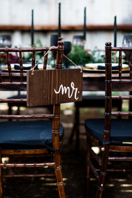 Rustic wooden signage