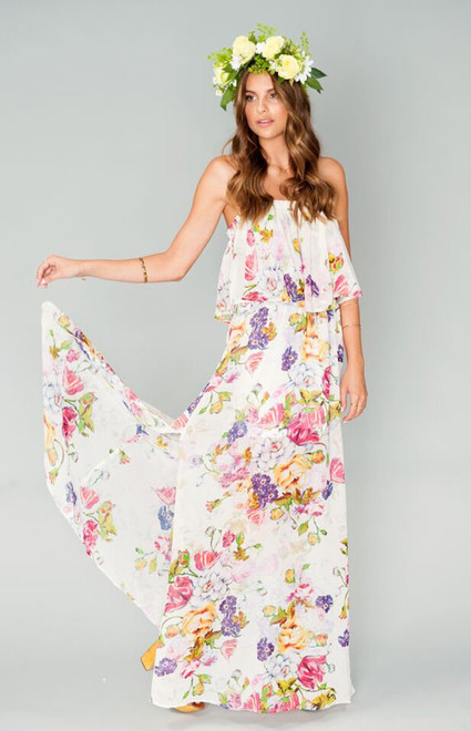 floral bridesmaid dress