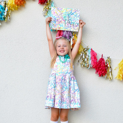 DIY scribble dress tutorial