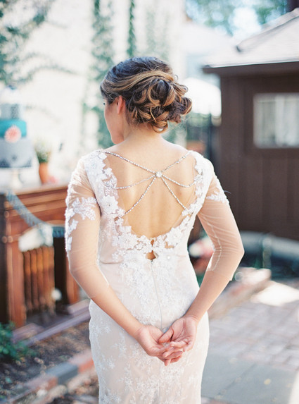 Open back wedding dress