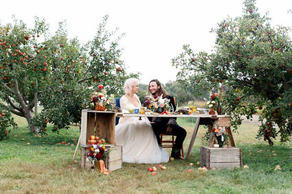 Fall wedding portrait