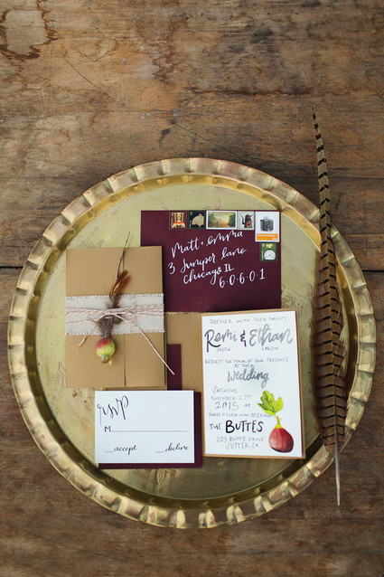 Fall wedding invitation suite