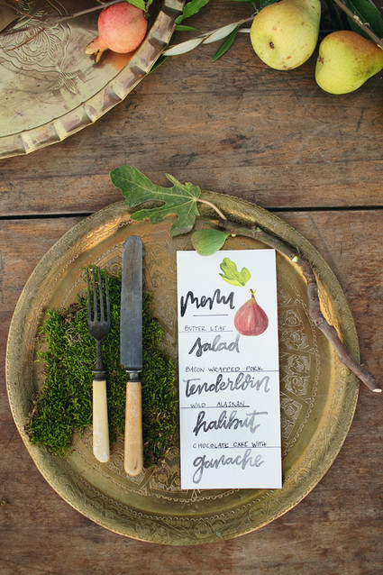 Vintage fall place setting