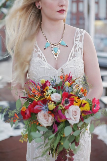 Bohemian bridal bouquet