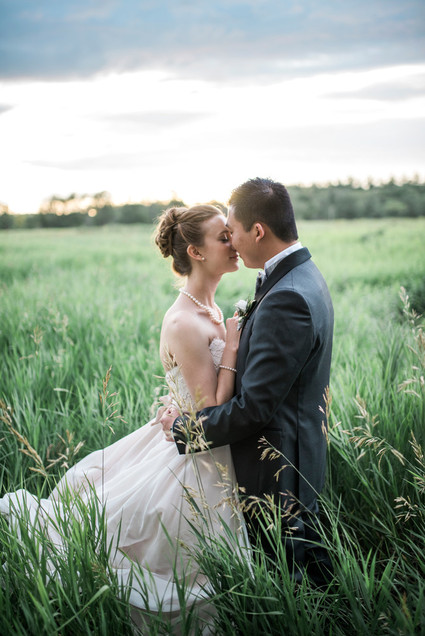 Outdoor wedding portrait