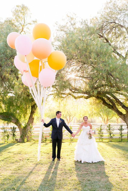 Outdoor wedding portrait