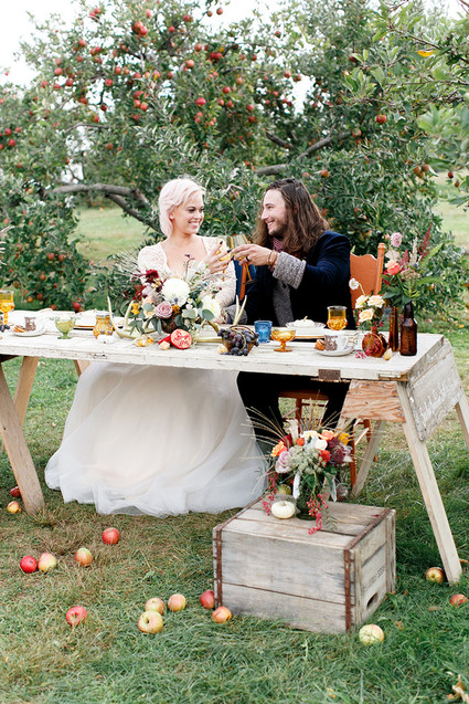 Apple orchard wedding