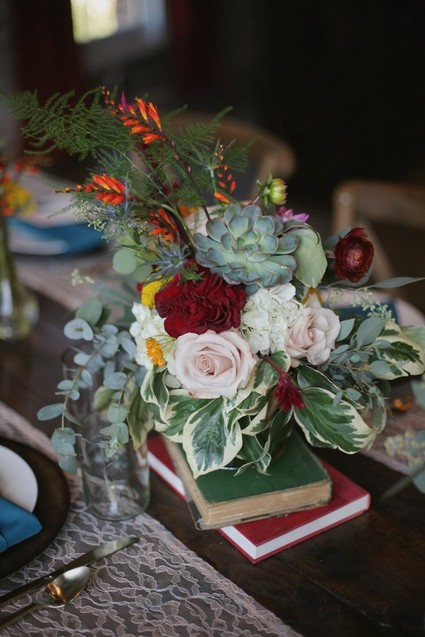 Rustic floral centerpiece