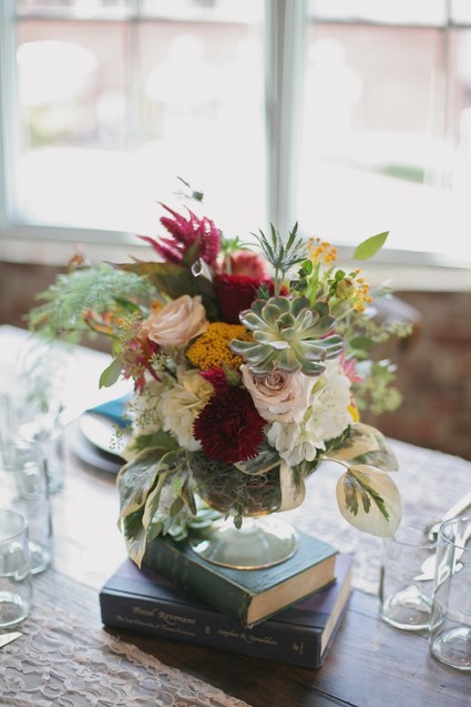 Rustic floral centerpiece
