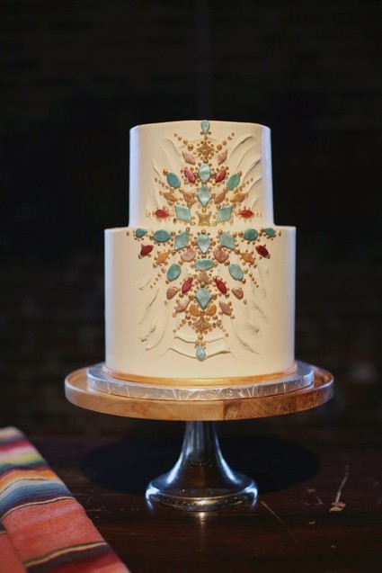 Bohemian wedding cake