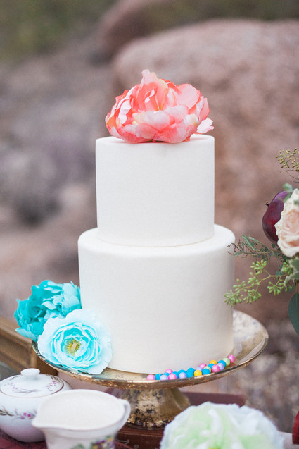 White wedding cake