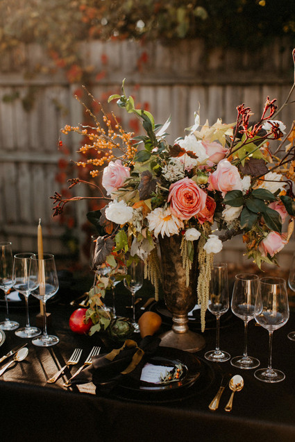 Fall wedding florals