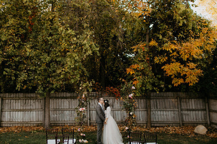 Fall wedding portrait